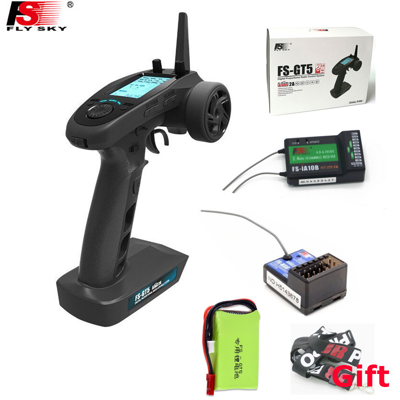 Flysky เครื่องส่งสัญญาณ FS-GT5 2.4G 6CH พร้อมตัวรับสัญญาณ FS-BS6 ไจโรในตัว ปลอดภัย สําหรับรถบังคับ เรือบังคับ