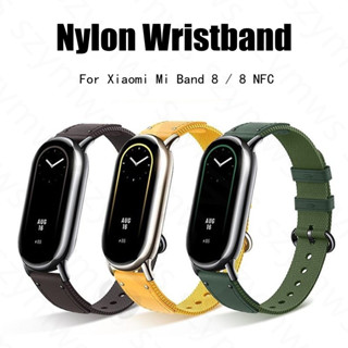 สายนาฬิกาข้อมือไนล่อนถัก แบบเปลี่ยน สําหรับ Xiaomi Mi Band 8 8 NFC Xiaomi Smart Watch Mi Band 8