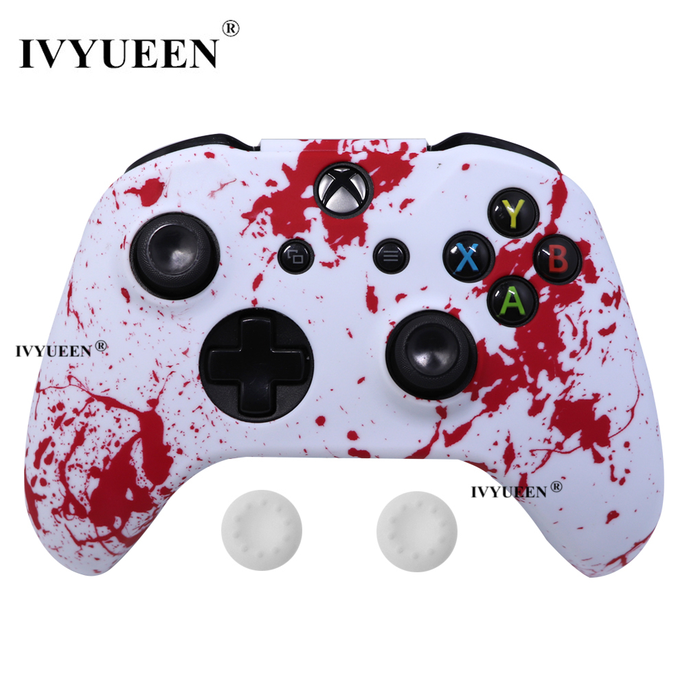 IVYUEEN สําหรับ XBox One XS Controller รุ่น 1708 ซิลิโคนป้องกันผิวกรณี Protector การพิมพ์ฝาครอบ Grips หมวก - รูปที่ 5