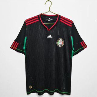 เสื้อกีฬาแขนสั้น ลายทีมชาติฟุตบอล Mexico 2010 ชุดเหย้า สไตล์เรโทร