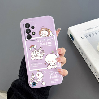 เคสโทรศัพท์มือถือ Tpu ขอบตรง ลายกระต่าย สีแดง สําหรับ Samsung A32 4G A32 5G A52 4G A52S 4G A72 4G A22 4G A22 5G