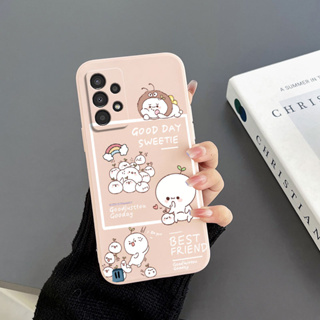 เคสโทรศัพท์มือถือ Tpu ขอบตรง ลายกระต่าย สีแดง สําหรับ Samsung M14 5G A23 5G A21s A12 A70