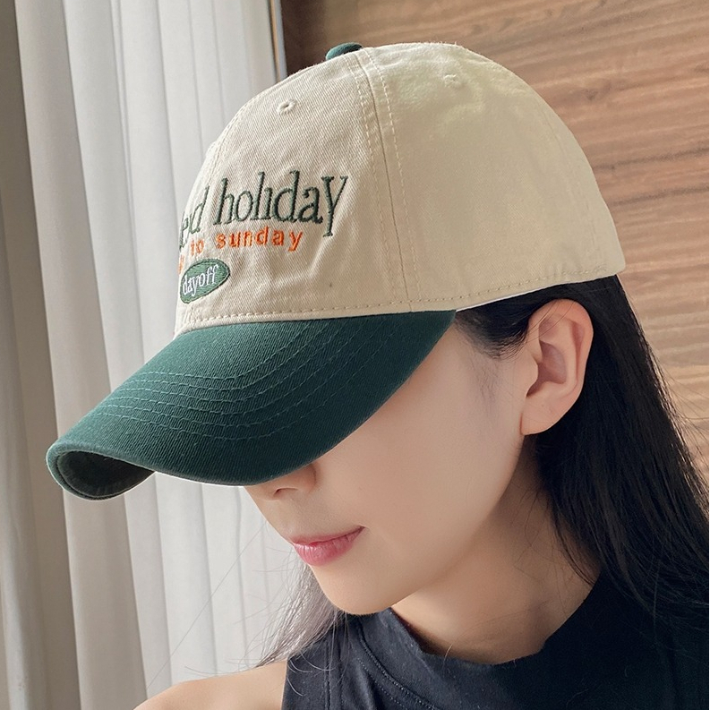 หมวกเบสบอลลําลอง แบบนิ่ม ปักลายตัวอักษร เข้ากับทุกการแต่งกาย แฟชั่นฤดูร้อน สไตล์เกาหลี สําหรับผู้หญิง และนักเรียน