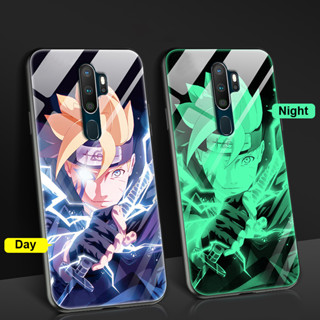 Case Oppo A5 2020 Luminoua Naruto Anime Hard Phone Cover A9 2020 Reno5 A5s A12 A7 A3s Relame C1 A12e A53 2020 F11 F9 Realme 2 Pro Realme 8 5G Sasuke Boruto Zorro Cartoons Cases