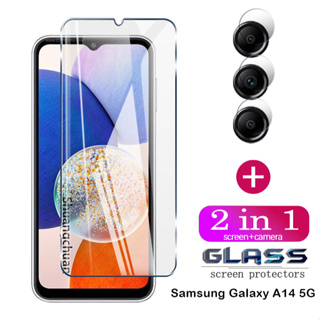 2 in 1 ฟิล์มกระจกนิรภัยกันรอยหน้าจอ HD และเลนส์กล้อง สําหรับ Samsung Galaxy A14 5G A14 4G A04 A04E A04S A02 A02S A03 A03S A13