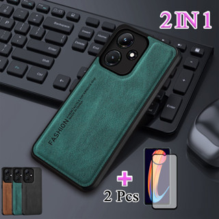 2 IN 1 เคสป้องกันหน้าจอเซรามิค แบบนิ่ม พิมพ์ลาย สําหรับ Infinix Hot 30i