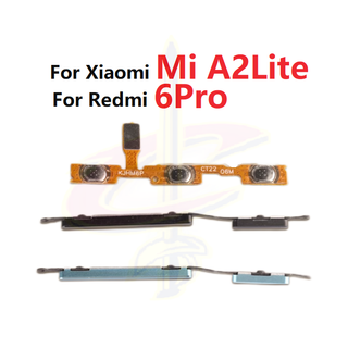 แพรปุ่มสวิตปิดเปิด ปุ่มเปิดปิด ปุ่มเปิดเสียง สําหรับ Xiaomi Mi A2 lite Redmi 6 Pro