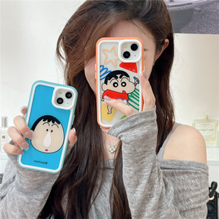 เคสโทรศัพท์มือถือ กันกระแทก ลายการ์ตูนชินจังจอมแก่น สําหรับ iPhone14pro 13 12 pro max 11