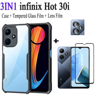 3in1 ฟิล์มกระจกนิรภัย กันรอยหน้าจอ และเลนส์กล้อง สําหรับ infinix Hot 30i 30 i 20S 20i 20 play