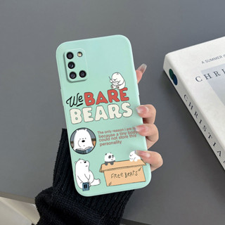 เคสโทรศัพท์มือถือ Tpu ขอบตรง ลายหมี สําหรับ Samsung A31 A30 A20 A50 A50S A30S