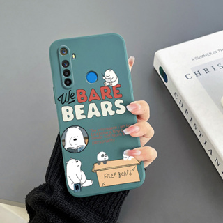 เคสโทรศัพท์มือถือ Tpu ขอบตรง ลายหมี สําหรับ realme 5 realme 5i realme 5S 6i realme C3 realme C11 realme C20 C11 2021