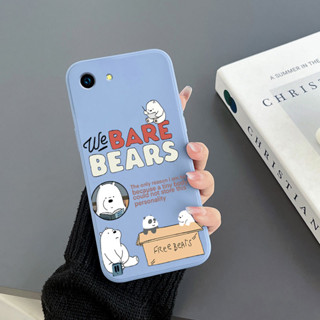 เคสโทรศัพท์มือถือ Tpu ขอบตรง ลายหมี สําหรับ Oppo A83 Oppo A54 4G Oppo A94 4G Oppo A93 4G Oppo A91 Oppo F5