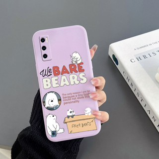 เคสโทรศัพท์มือถือ Tpu ขอบตรง ลายหมี สําหรับ Vivo V25E Vivo V27 Vivo V27E Vivo Y02s 4G 2022