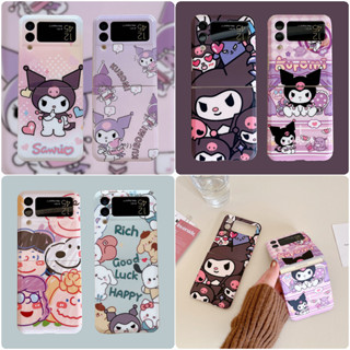 เคสโทรศัพท์มือถือ ซิลิโคนนิ่ม หน้าจอพับได้ ลายการ์ตูนคุโรมิ สําหรับ Samsung Galaxy Z Flip 4 Z Flip 3 Z Flip 4 3