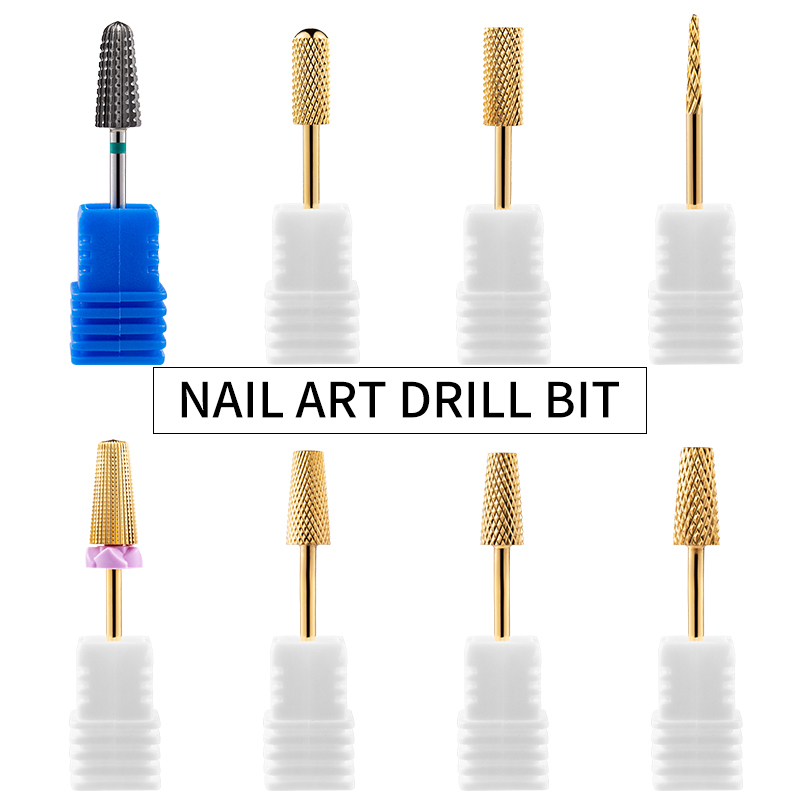 หัวเจียรเล็บ หัวเหล็กทังสเตน แยกชิ้น 1 ชิ้น 3/32 "ทําเล็บมือไฟฟ้า บหัวเจียรเล็บ Tungsten Nail Bit