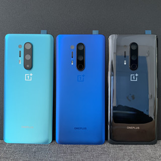 ฝาครอบแบตเตอรี่ด้านหลัง พร้อมโลโก้ พร้อมเลนส์กล้อง สําหรับ Oneplus 8 Pro 6.78 นิ้ว IN2020