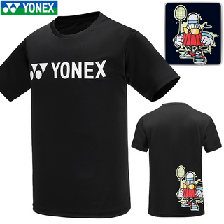 Yonex เสื้อยืดแขนสั้น พิมพ์ลายดาว แบบแห้งเร็ว สําหรับผู้ชาย และผู้หญิง ใส่เล่นแบดมินตัน