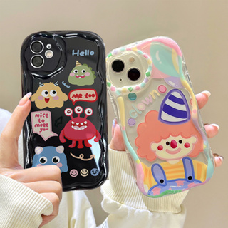 เคสโทรศัพท์มือถือ แบบนิ่ม ลายการ์ตูนมอนสเตอร์ 3D กันกระแทก สําหรับ iPhone 11 14 12 13 Pro Max XR X 7 8 6s 6 Plus XS Max SE 2020