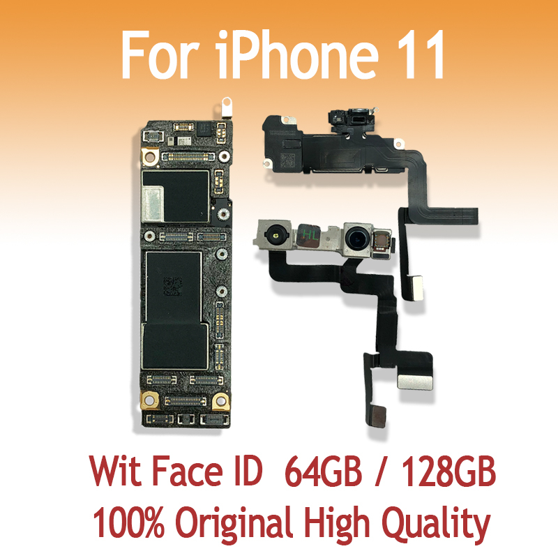 64GB 128GB 256GB เมนบอร์ดสําหรับ iPhone 11 พร้อม Face ID iOS Logic board เมนบอร์ด