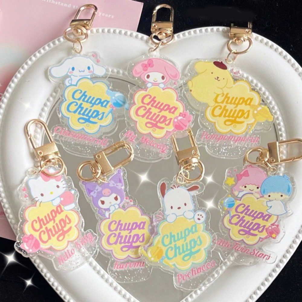 SANRIO พวงกุญแจอะคริลิค จี้การ์ตูนอนิเมะ My Melody Cinnamoroll Kuromi Kawaii น่ารัก สําหรับห้อยกระเป๋า