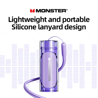 Monster XKT13 หูฟังบลูทูธ HIFI Surround สวมใส่สบายเปลือกโปร่งใสขนาดเล็กแบบพกพาบลูทูธ 5.3