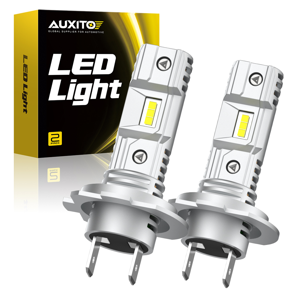 Auxito หลอดไฟหน้า Led H7 60W 16000LM ไร้สาย ขนาดเล็ก สีขาว สําหรับไฟหน้ารถยนต์ H7 6000K 2 ชิ้น