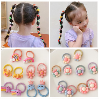 10 ชิ้น / เซต ใหม่ เด็กผู้หญิง น่ารัก การ์ตูนดอกไม้ ขนาดเล็ก Scrunchie น่ารัก ยางรัดผมหางม้า ที่คาดผม แฟชั่น เครื่องประดับผม