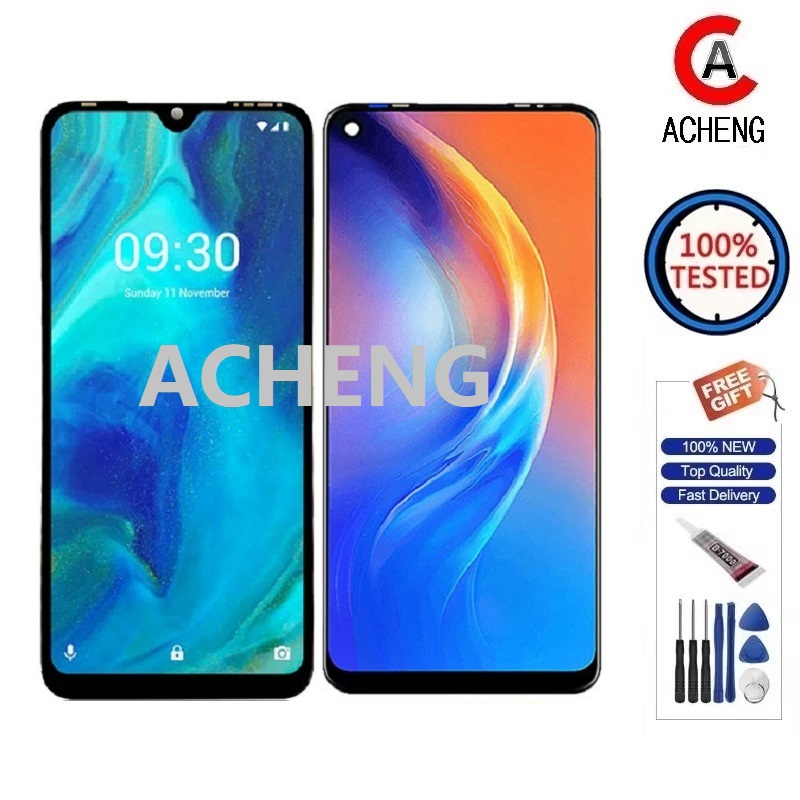 ACHENG สําหรับ Tecno Spark 7 7T 7P Pro KF6J KF6N KF7j KF8 KF6p LCD Touch Screen Digitizer เปลี่ยน Pa