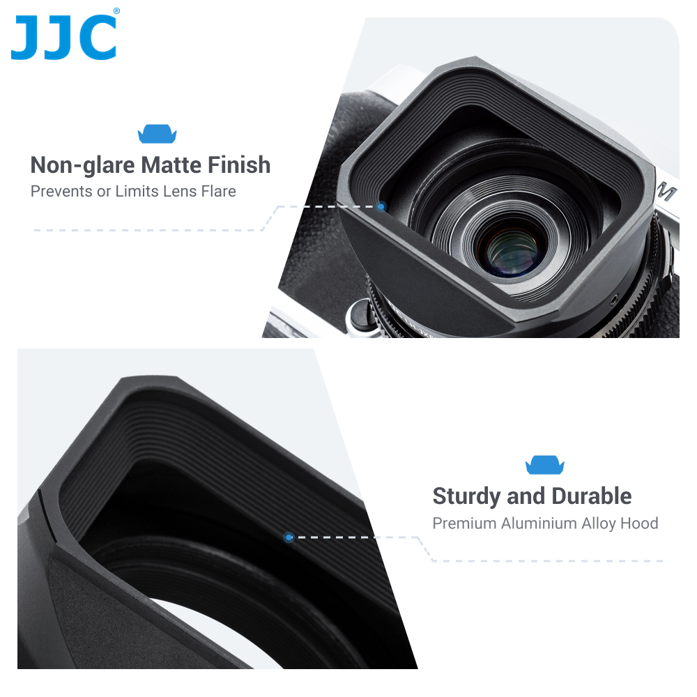 JJC Lens Hood เลนส์ฮู้ดอะลูมิเนียมอัลลอย ทรงสี่เหลี่ยม  XF 27mm R WR & XF 23mm F2.8 R WR, ใช้แทนฮูดเลนส์ Fujifilm LH-XF27 ราคา ถูกที่สุด ดีลบีเคเค แกลเลอรีภาพที่ 6