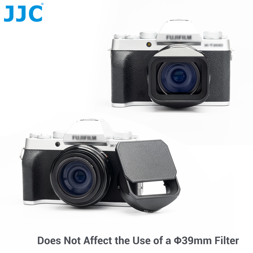 JJC Lens Hood เลนส์ฮู้ดอะลูมิเนียมอัลลอย ทรงสี่เหลี่ยม  XF 27mm R WR & XF 23mm F2.8 R WR, ใช้แทนฮูดเลนส์ Fujifilm LH-XF27 ราคา ถูกที่สุด ดีลบีเคเค แกลเลอรีภาพที่ 9