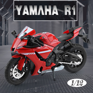 【ไม่มีกล่อง】โมเดลรถจักรยานยนต์ สังกะสีอัลลอย 1/12 Yamaha R1 ของขวัญวันเกิด สําหรับเด็กผู้ชาย อายุ 3 ปีขึ้นไป