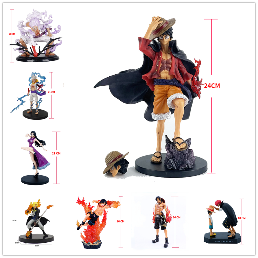 ฟิกเกอร์วันพีช โมเดลฟิกเกอร์ PVC อนิเมะวันพีช Sun God Nika Gear 5 Luffy ขนาด 21 ซม. ของขวัญ ของเล่นสะสม สําหรับเด็ก