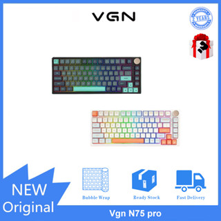 Vgn N75 pro คีย์บอร์ดไร้สาย มีไฟแบ็คไลท์ RGB