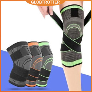 Globetrotter สนับเข่า ผ้าไนล่อน ยืดหยุ่น สําหรับเล่นกีฬา ฟิตเนส วิ่ง ปั่นจักรยาน ยกน้ําหนัก ขี่จักรยาน วอลเลย์บอล 1 ชิ้น