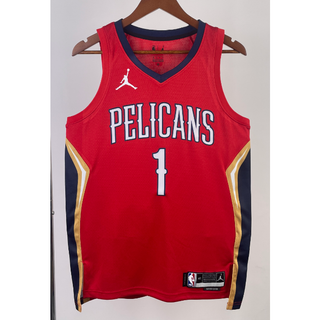 hot pressed 2023 Nba New Orleans Pelicans No. 1 Williamson red basketball jersey