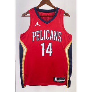 hot pressed 2023 Nba New Orleans Pelicans No. 14 Ingram red basketball jersey