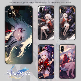 พร้อมส่ง Honkai: Star Rail Clara เคสโทรศัพท์มือถือ กระจกนิรภัย ซิลิโคนนุ่ม ลายไพ่ทาโรต์