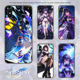 พร้อมส่ง Honkai: Star Rail Seele เคสโทรศัพท์มือถือ กระจกนิรภัย ซิลิโคนนุ่ม ลายไพ่ทาโรต์