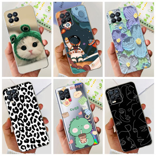 เคสโทรศัพท์มือถือ ซิลิโคนนิ่ม ใส กันกระแทก ลายไดโนเสาร์น่ารัก สําหรับ Realme 8 5G RMX3241 8 Pro RMX3085