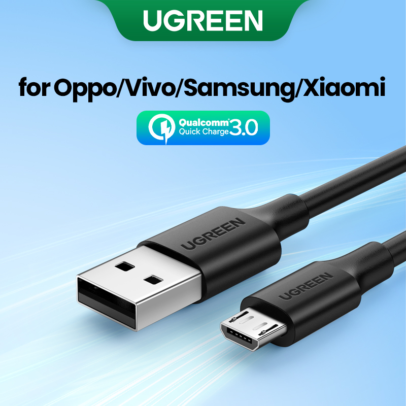 UGREEN สายชาร์จ Micro USB สําหรับโทรศัพท์ Android ความยาว 25 ซม. - 300 ซม.