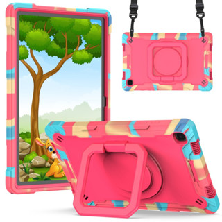 เคสแท็บเล็ต กันกระแทก พร้อมสายคล้อง ขาตั้ง สําหรับ Samsung Galaxy Tab A7 10.4 T500 10.1 T510 S7 Plus 12.4 A 8.0 8.7 T290 T220