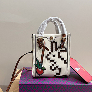 【PROMO 2023 สไตล์ใหม่】 Rabbit Limited Edition Tory Burch กระเป๋าสะพายไหล่ กระเป๋าช้อปปิ้ง สําหรับผู้หญิง