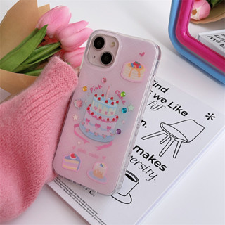 เคสโทรศัพท์มือถือ TPU ลายเค้ก สําหรับ iPhone 14 Pro max 13 Pro max