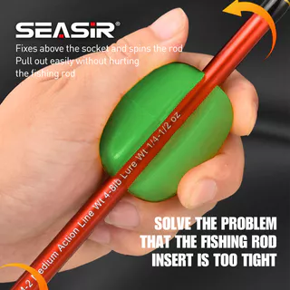 Seasir ตัวหยุดคันเบ็ดตกปลา แบบซิลิโคน ป้องกันการชน