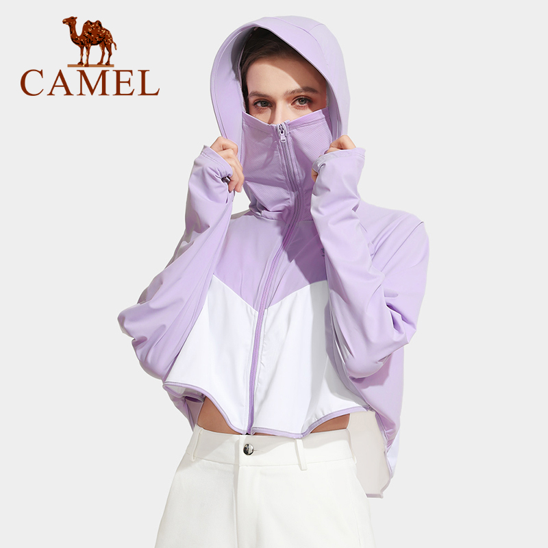 Camel เสื้อแจ็กเก็ต ผ้าเรยอน กันแดด ระบายอากาศ ป้องกันรังสียูวี สําหรับผู้หญิง