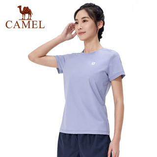 Camel เสื้อยืดกีฬา ผ้าเรยอน กันแดด แบบแห้งเร็ว สําหรับผู้หญิง