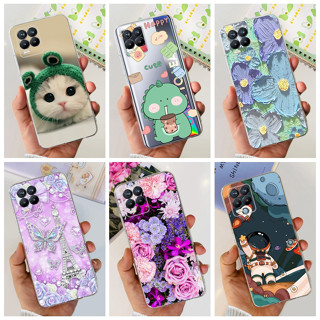 เคสโทรศัพท์มือถือ ซิลิโคนนุ่ม TPU ลายไดโนเสาร์ แมวน่ารัก สําหรับ Realme 8 Pro 8Pro 4G RMX3085 RMX3081 Realme8 5G RMX3241