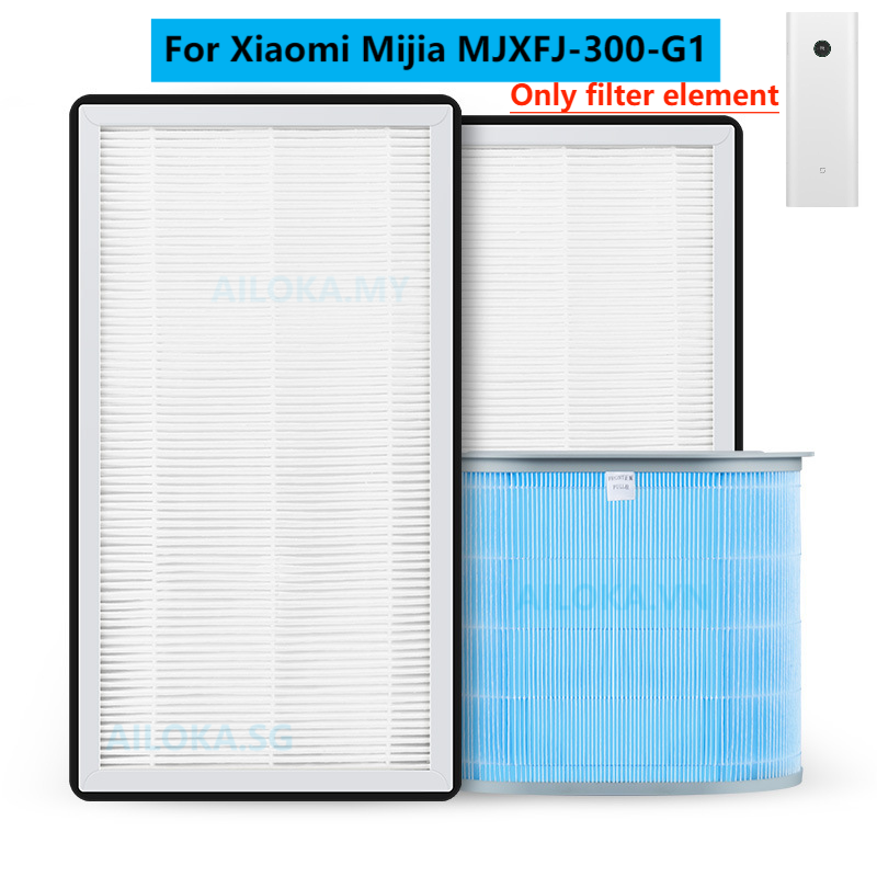 【แผ่นกรอง HEPA】ไส้กรอง HEPA แบบเปลี่ยน สําหรับเครื่องฟอกอากาศ For Xiaomi Mijia MJXFJ-300-G1 Air Purifier Composite Filter การฆ่าเชื้อที่มีประสิทธิภาพสูง,การกำจัดฟอร์มาลดีไฮด์,การกำจัดกลิ่นเกสรดอกไม้