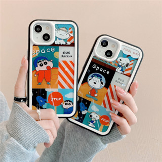 [เคสโทรศัพท์มือถือ กันกระแทก ลายการ์ตูนชินจัง สนูปปี้ สําหรับ iPhone14pro 13 12 pro max 11