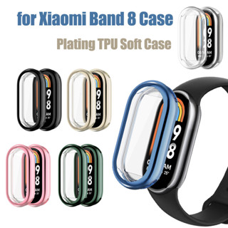 เคสโทรศัพท์มือถือแบบนิ่ม TPU กันกระแทก พร้อมฟิล์มกันรอยหน้าจอ สําหรับ Xiaomi Mi Band 8